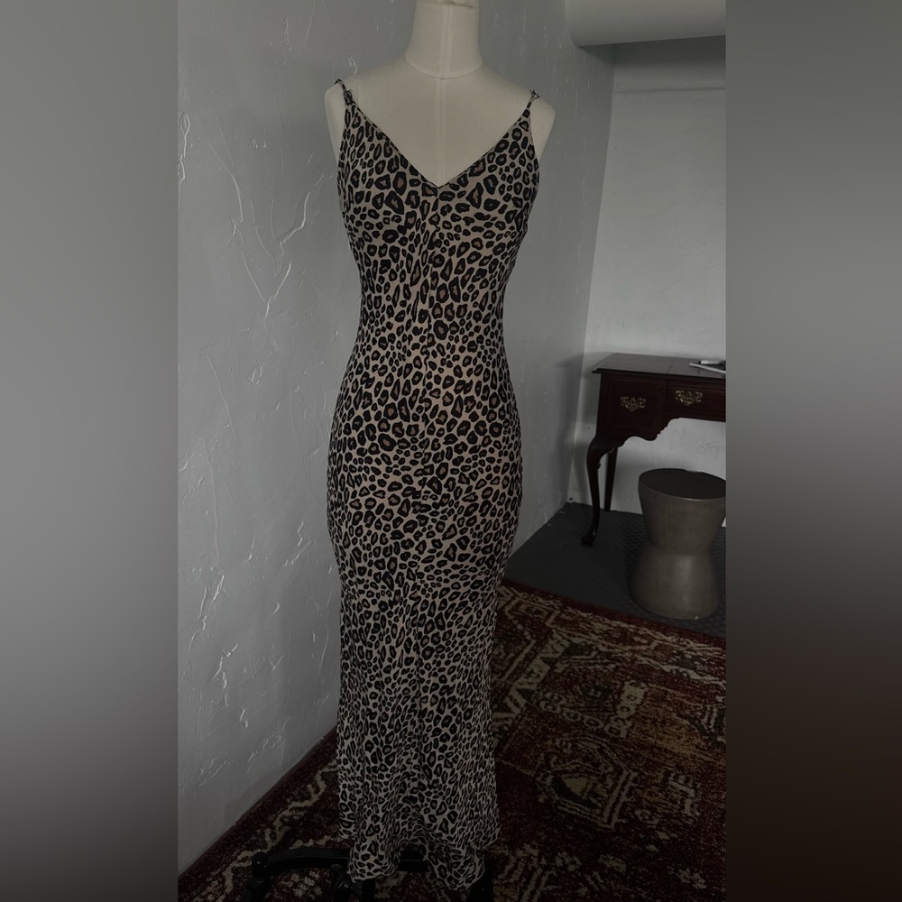 Leopard Print Slip Dress – Size M (runs small)